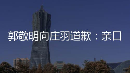 年后认抄明向亲袭 口承道歉道歉庄羽正式郭敬